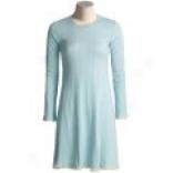 Crabtreeand Evelyn Pointelle Sleep Shirt - Long Sleeve (for Women)