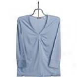Cullen Cotton-modal Shirt - V-neck, ?? Sleeve (for Women)