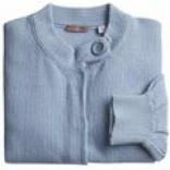 Cullen Cotton-rich Cardigan Sweater - ?? Sleeve, Snap Front (for Women)