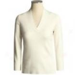 Cullen Cross-over V-neck Sweater - Stretch Silk (for Women)