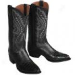 Dan Post Caiman Tail Saddle Vamp Boots - R-toe (for Men)