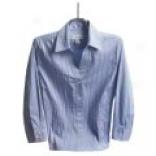 David Brooks Cotton Pintuck Shirt - Long Sleeve (for Women)