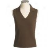 David Brooks Knit Polo Shirt - Stretch, Sleeveless (for Women)