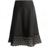 David Brooks Linen Skirt By the side of Crochet Trim (Toward Women)