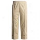 David Brooks Sateen Capr Pants - Cotton (for Women)
