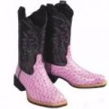 Double H Faux Ostrich Print Boots (for Women)