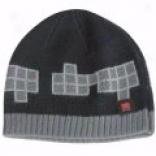 Drop Squares Cuff Beanie Hat (for Women)