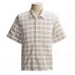 Equilibrio Bold Windowpane Spot Shirt - Short Sledve  (for Men)