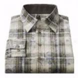 Equilibrio Ovefprint Plaid Sport Shirt - Long Sleeve (for Men)