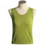 Eye Pointelle Tank Top With Scoop Neck (for Women)