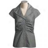 Eye Stripe dCotton Shirt - Short Sleeve (for Women)