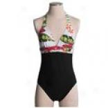 Fantasizer Island Orchid Swimsuit - Halter Tie Back, One-piece (for Women)