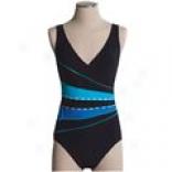 Fantasizer Stripe Lingerie Swimsuit - One-piece (for Women)