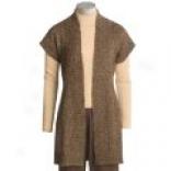 Fever Tweed Cardigan Sweater - Shor tSleeve (for Women)