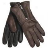 Grandoe Deer Country Leather Gloves - Fleece Lined (for Women)