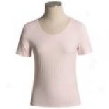 Hanro Egyptian Cotton Stretch T-shirt - Short Sleeve  (for Women)