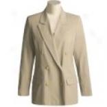 Hawksley And Wight Worsted Wool Gabardine Blazer - Double-breasted (for Women)