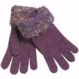 Helen Welsh Italian Knit Zigzag Gloves (for Women)