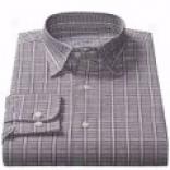 Hickey Freeman Textured Windowpane Shirt - Long Sleeve (for Men)