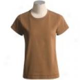 Ios Cotton-spandex T-shirt - Short Sleeve (f0r Women)