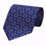 Isaia Floral Circle Tie - Fine Silk (for Men)