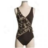 It Figures Baroque Surplice Swimsuit - Length Wise, One-piece (Because of Women)