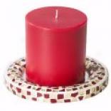 Jackson And Perkins Mosaic Candle Holder With Mirrored Base