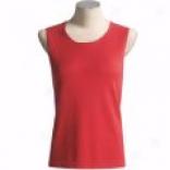 Joan Vass Cashmere-cotton Shirt - Sleeveless Shell (for Women)
