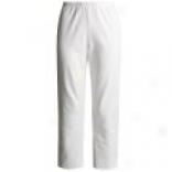 Joan Vass Classic Cotton Crop Pants (for Women)