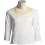 Joan Vass Cotton Join Lettuce T-shirt - ?? Sleeve (for Women)