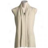 Joan Vass Join Drape Vest - Linen-cotton (for Women)