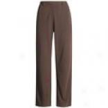 Joan Vass Stretch Rayon Knit Pants - Zip Front (for Women)