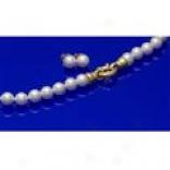 Joia De Majorca Necklace And Earring Set - White Organic Pearls