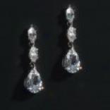 Juilliet Marquis And Pear Drop Post Earrings -3 .5ct Cubic Zirconia