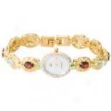 Jules Jurgensen Multi Gemstone Watch With Diamond Filigree (fkr Women)