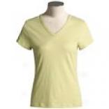 Kial Perfect Cotton T-shirt - V-neck, Short Sleeve (for Women)