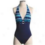 La Blanca 3-ring Circus Halter Swimsuit - One Piece (Toward Women)