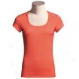 Lilla P Classic Scoop Neck Shirt - Combed Cotton, Short Sleeve (for Women)