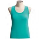 Lilla P Classic Scoop Neck Tank Top - Combed Cotton (for Women)