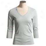 Lilla P Combed Cotton T-shirt - 3/4 Sleeve (fot Women)