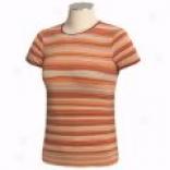 Lowe Alpine Dryflo(r) T-shirt -  Striped, Short Sleeve  (for Women)