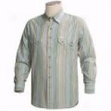 Lucchese Powder Shirt - Dobby Stripe, Long Sleeve (for Men)