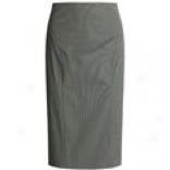 Magaschoni Pinstripe Slim Skirt - Italian Ultra Sttetch Cotton (for Women)