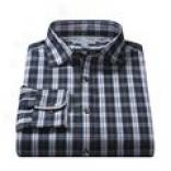 Martin Gordon Ombre Plaid Sport Shirt ??? Yafn-dyed, Pick Stitch, Long Sleeve (for Men)