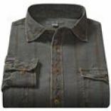 Marttin Gordon Twill Sport Shirt - Faint Windowpane Plaid, Long Sleeve (for Men)