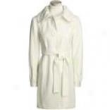 Marvin Richards Melton Wool Coat With Gathered Cuffs (for Women)