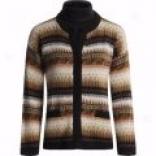 Ml Kessler And Co Alpaca Cardigan Sweater - Geometric Pattern (for Women)