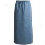 Orvis Linen Drawstring Skirt - Pull On (ofr Wojen)