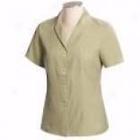 Orvis Silk Shirt - Shawl Collar, Shprt Sleeve (for Women)