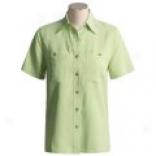 Orvis Tailored Washable Silk Shirt - Short Sleeve  (for Women)